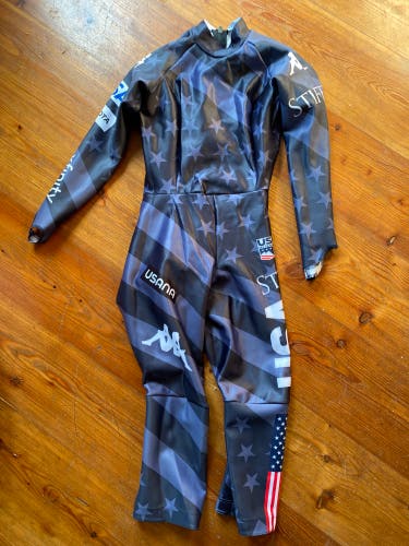 Kappa us ski team unpadded speed suit, size medium