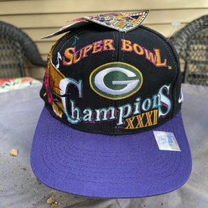 Vintage Green Bay Packers Super Bowl NFL XXXI Sports Champs Hat Cap Snapback NWT
