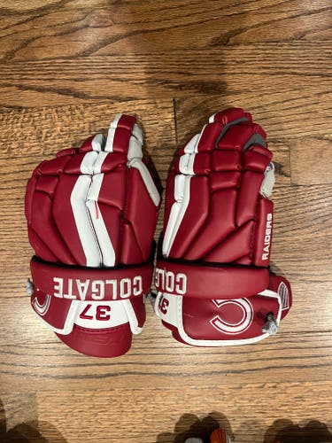 Colgate Lacrosse Maroon True Zerolyte Lacrosse Gloves 13"