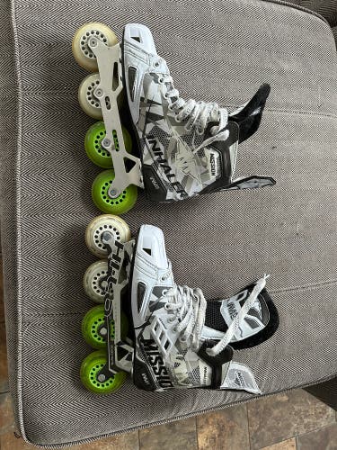 Used Mission Wide Width Size 8 Inhaler WM03 Inline Skates