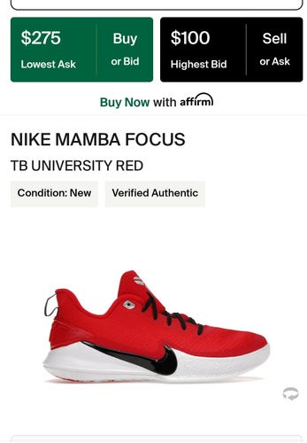 Red Adult Used Men's Size 11.5 (Women's 12.5) Nike Shoes