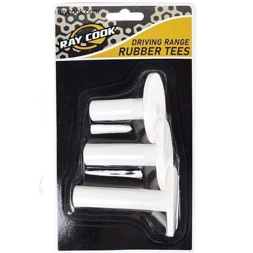Ray Cook Golf Driving Range Rubber Tees (3 Pack) - Multiple Heights