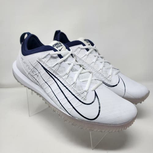 Nike Lacrosse Turf Shoes Mens 12.5 White Alpha Huarache 7 Lax Pro TF Sneakers