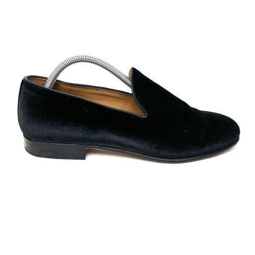 Hawes & Curtis Venetian Suede Velvet Loafers Black Dress Shoes Size 7 UK 7.5 US