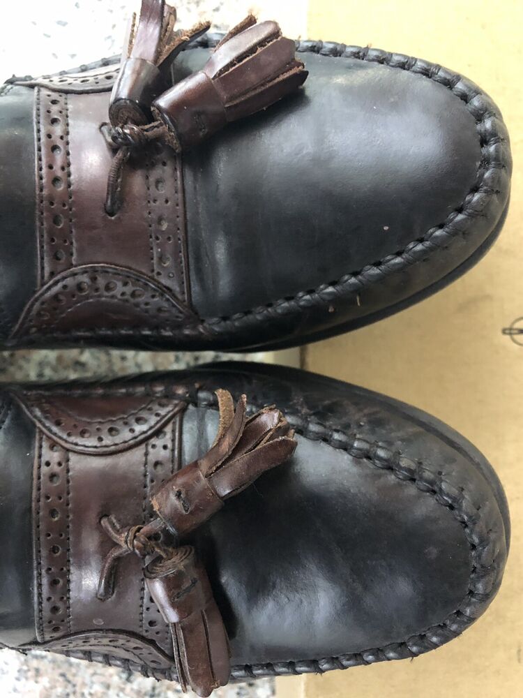 J T BECKETT LOAFERS JT BECKETT Black Brown Kiltie Tassel Wingtip Loafer Dress  main image 4