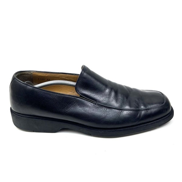 Male Leather Black Loafer Shoes, Size: 7-10