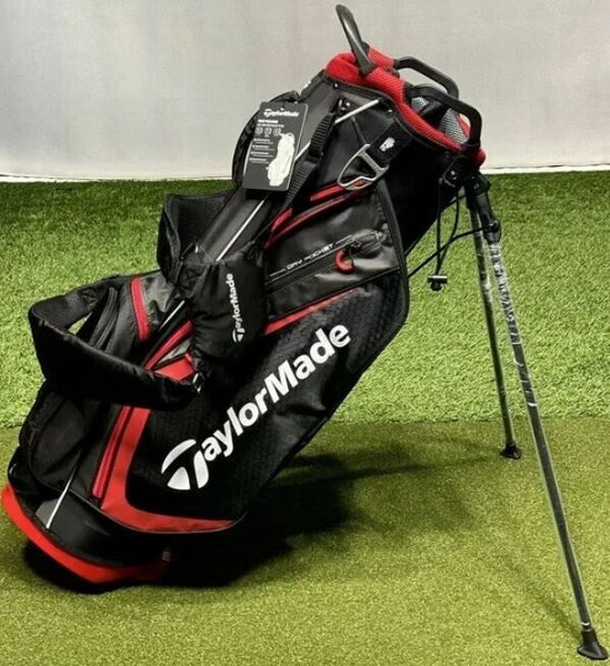 TaylorMade Select Plus Stand Carry Golf Bag Black/Red 7Way Divider New