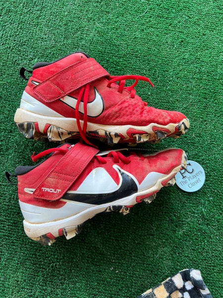 Red Used Youth Kid's Men's 5.0 (W 6.0) Molded Nike Trout Cleat Height  Footwear