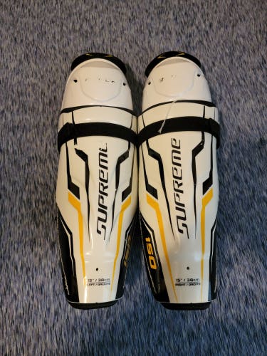 Used 15" Bauer Supreme 150 Shin Pads