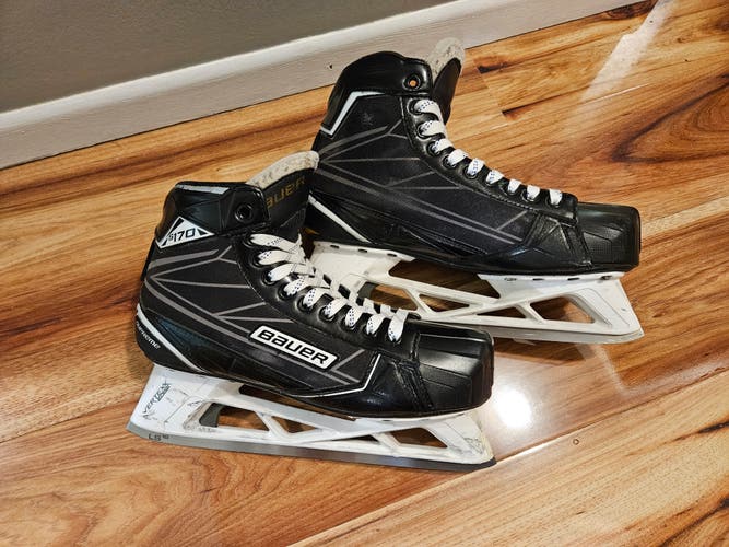 Used SR Bauer Supreme S170 Hockey Goalie Skates Size 10.5
