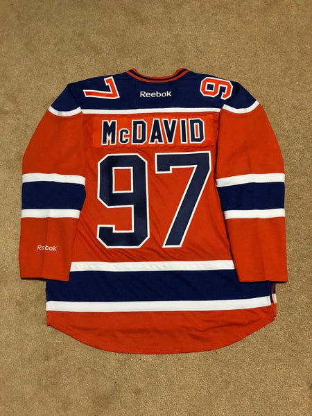 Connor McDavid Edmonton Oilers Autographed Orange Reebok Jersey