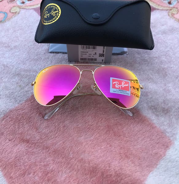 Ray ban aviator Barbie pink lenses unisex sunglasses  display picture 1