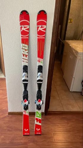 Used Rossignol 157 cm Racing Skis With Bindings Max Din 15
