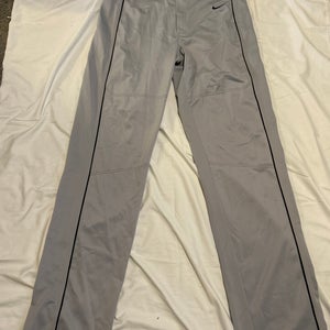 Gray New Large Nike Vapor Unhemmed Pants