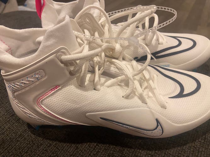 Nike Alpha Huarache 8 Elite LAX white cleats men’s size 7.5