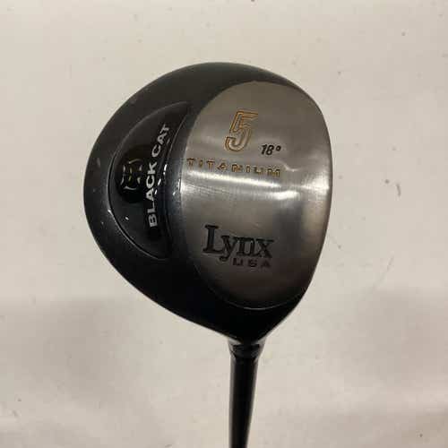 Used Lynx Black Cat 5 Wood Stiff Flex Graphite Shaft Fairway Woods