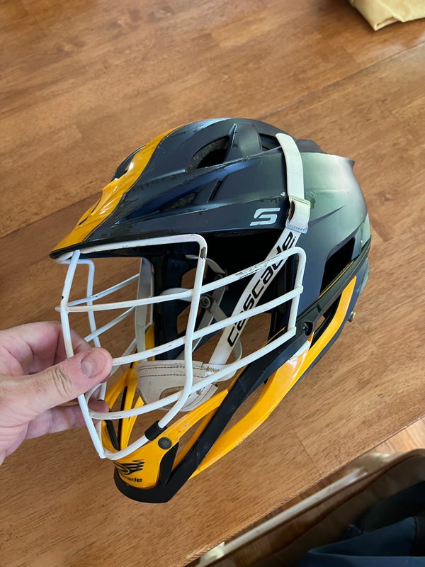 Cascade S lacrosse helmet Matte Blue W/White Face