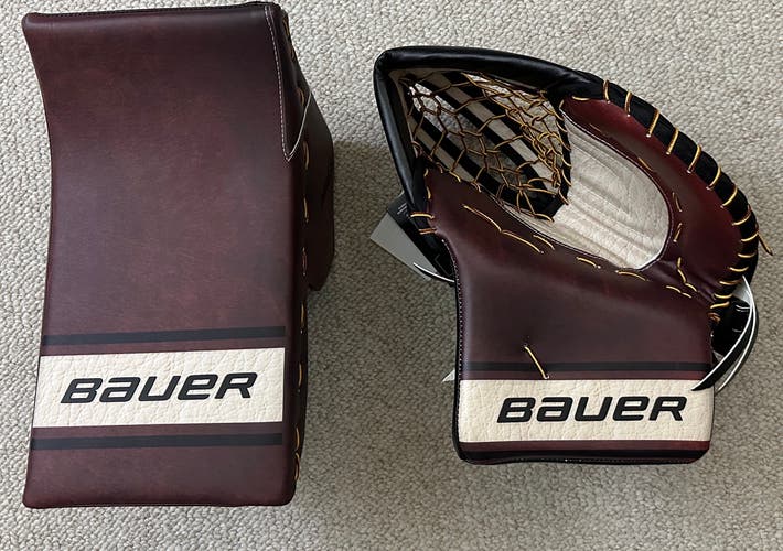 New Regular Bauer Mach Blocker and Hyperlite Catch Glove - set