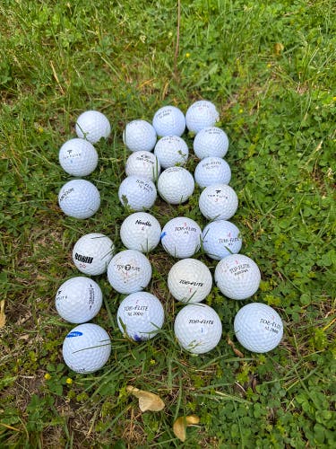 24 Pack used golf balls TOPFLITE