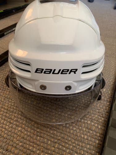 Used Large Bauer Pro Stock 4500 Helmet W/ Pro Visor #M214