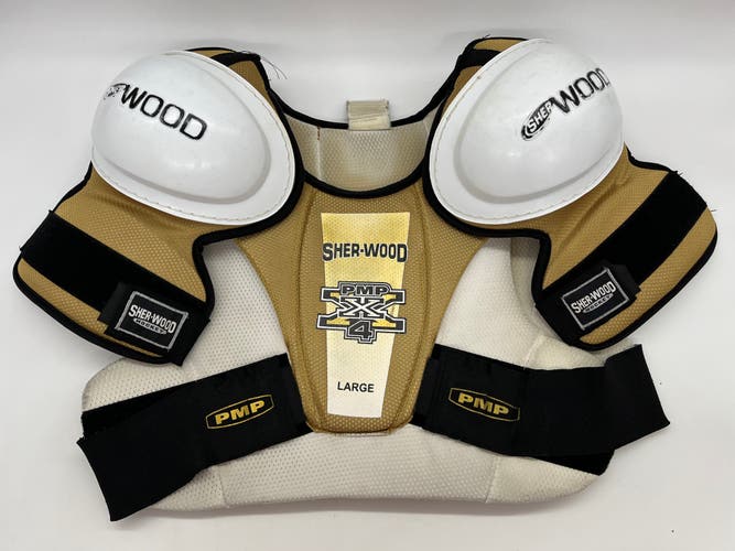 Sher-Wood Sherwood LARGE SR Senior PMP X4 Shoulder Pads Ice Roller Hockey