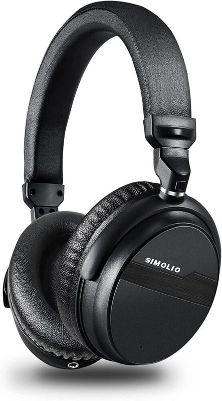 NEW $85 SIMOLIO Bluetooth Stereo Headset With Mic & Volume Control 40 Playtime