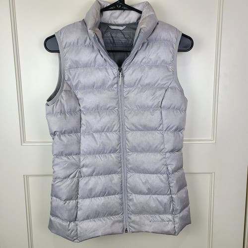 Eddie Bauer EB650 Full Zip Down Puffer Vest Gray Women's Size: XS