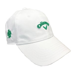 NEW Callaway 2023 Heritage Twill St. Paddys White/Green Adjustable Golf Hat/Cap