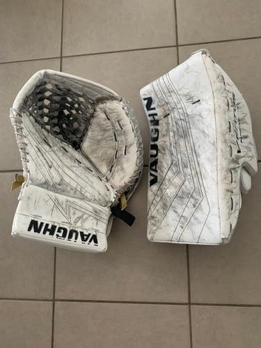 Used Regular Vaughn Velocity V9 Glove and SLR2 Pro Blocker