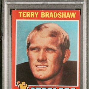 1971 Topps Football #156 Terry Bradshaw RC Pittsburgh Steelers Excellent PSA 5