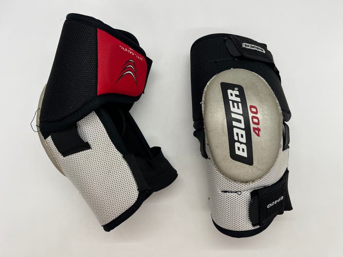 Bauer EP400 400 SR Senior LG Large Ice Roller Hockey Elbow Pads WASHED