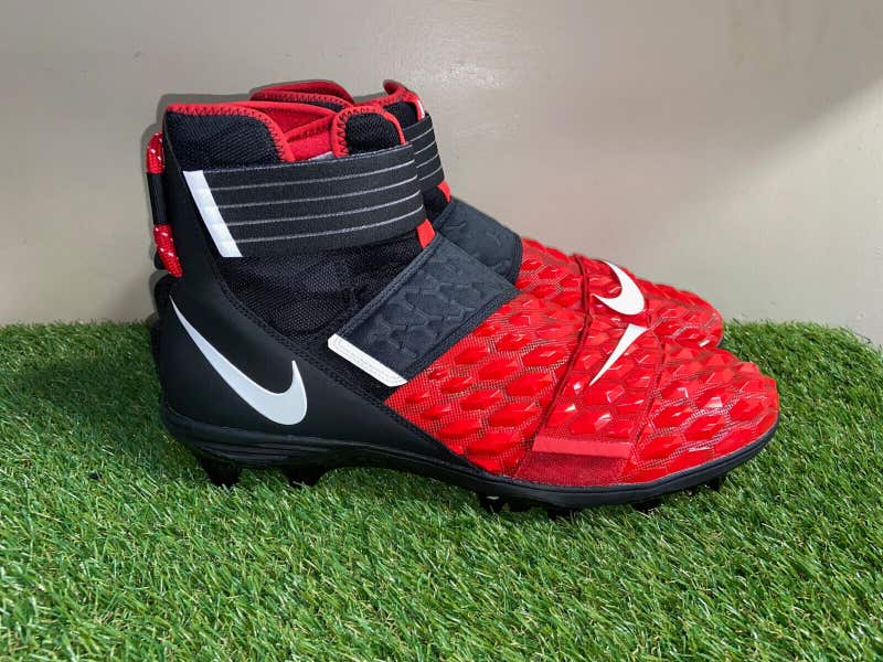 Men’s Size 10 Nike Force Savage Elite 2 Football Cleats Red AH3999-600 NEW SOLD* Nike Force Savage Elite 2 TD Football Cleats Red Black  main image 2