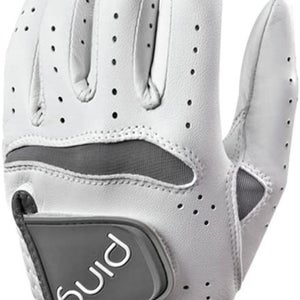 NEW RH Ladies Ping Sensor Sport White/Grey Leather Golf Glove Small (S)
