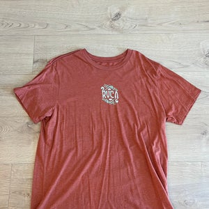RVCA Burnt Orange T Shirt Slim Fit XL - NEW