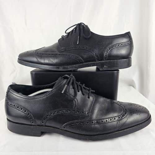 Mens Cole Haan Jefferson Grand Wingtip Oxford Black Leather Shoes Size 12 M