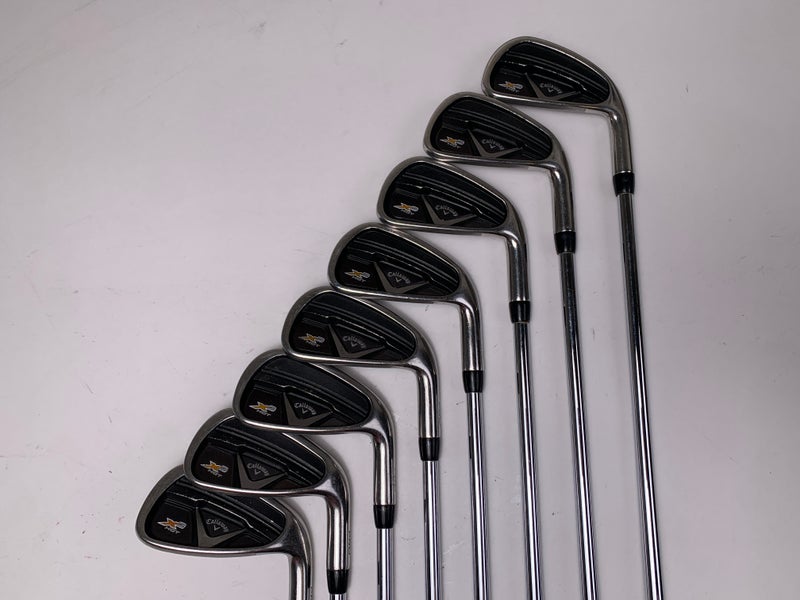 Callaway X2 Hot Pro Iron Set 3-PW 6.0 Rifle Flighted Stiff Steel +1'' RH