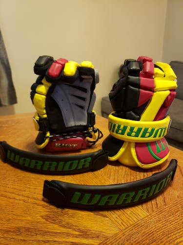 New Warrior Riot Rasta Edition Lacrosse Gloves 13" w/ Switch cuffs
