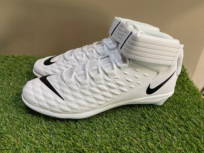 Nike Force Savage Pro 2 Detachable Football Cleats Size 16 White BV3981-100 NEW