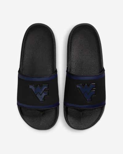 NWT mens size 10 nike west virginia mountaineers offcourt slides NCAA BSBL