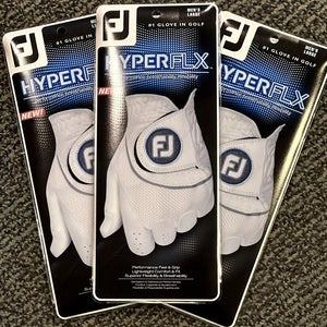 (3) FootJoy HYPERFLX Men's Golf Glove Pack Lot Bundle Large L New #87964