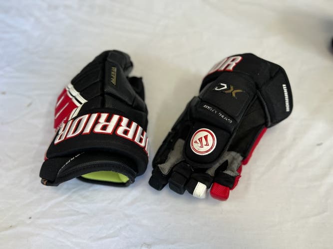 Used Black and Red Warrior Alpha DX Gloves 15"