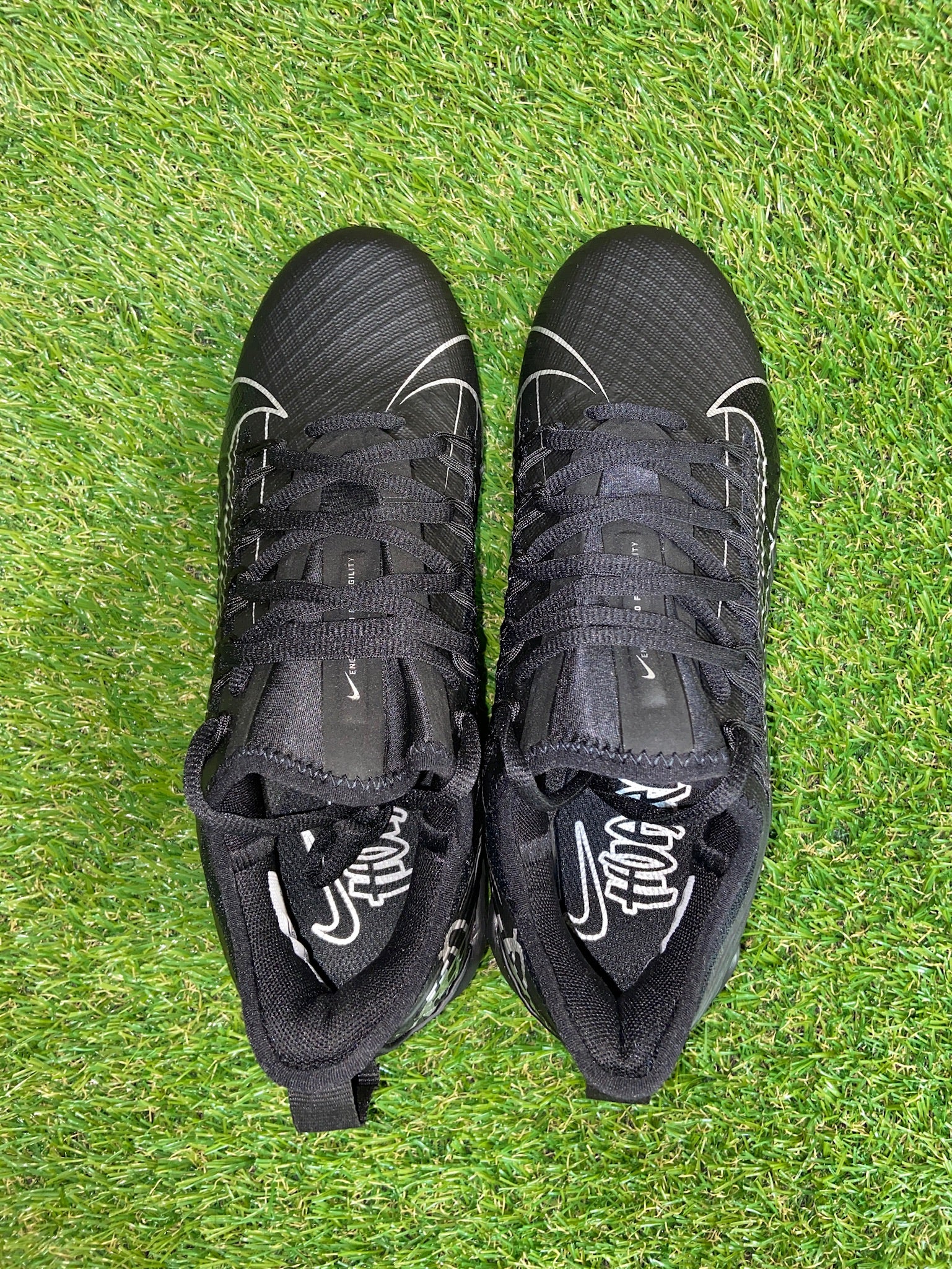 スパイク NIKE ALPHA HUARACHE 7 PRO Nike Alpha Huarache 7 Pro LE Lacrosse Black Cleats AR3144