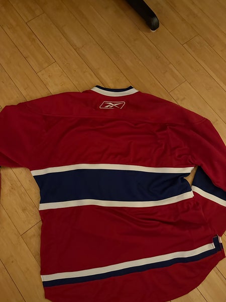 Vintage Montreal Canadiens Reebok Hockey Jersey Red and Blue