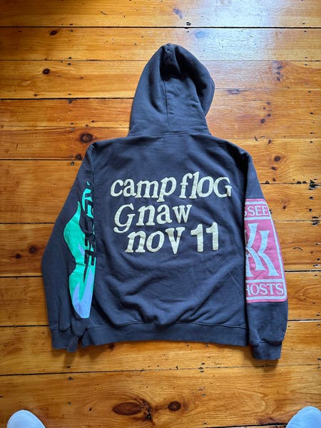 Designer Kanye X Kid Cudi Kids See Ghosts Camp Flog Gnaw Hoodie