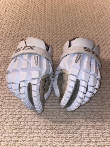 Used Player's STX Extra Large Surgeon RZR Lacrosse Gloves