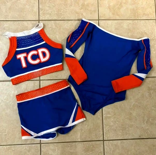 blue one shoulder evening dress California Costumes Patriotic Cheerleader Child Costume, Large, Red main image 0