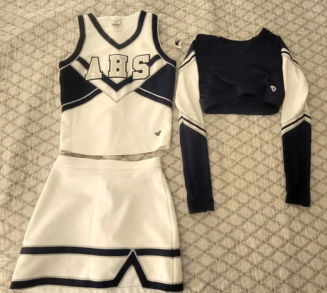 Cheerleader Costume Small / White/Blue