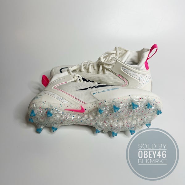 Nike Alpha‎ Huarache 8 Elite Lacrosse Cleats White Pink Blue Size 9.5 Men CW4439 $_12.JPG?set_id=880000500F main image 2