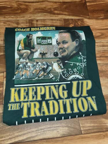 Vintage 1990s Green Bay Packers Mike Holmgren Coach 7 Up Soda Promo NFL Sports T