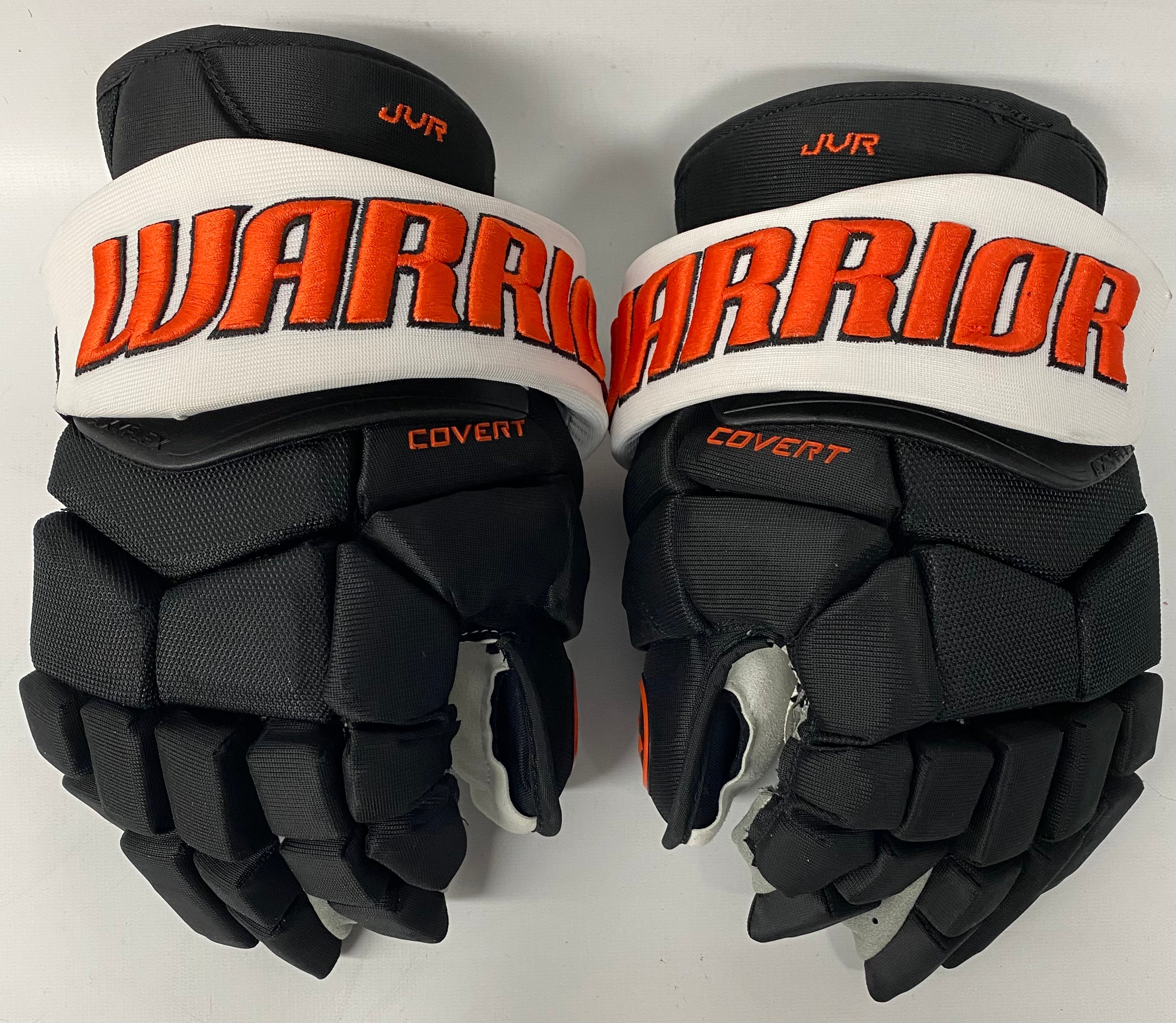 14 Warrior Covert 20 Gloves - Team Stock Savannah Ghost Pirates #2 - Pro  Stock Hockey